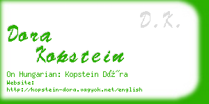 dora kopstein business card